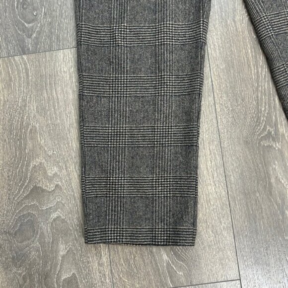 Aritzia Wilfred Gimont Pant Plaid Wool Crop Trousers Straight Leg checkered 6 - Picture 10 of 16